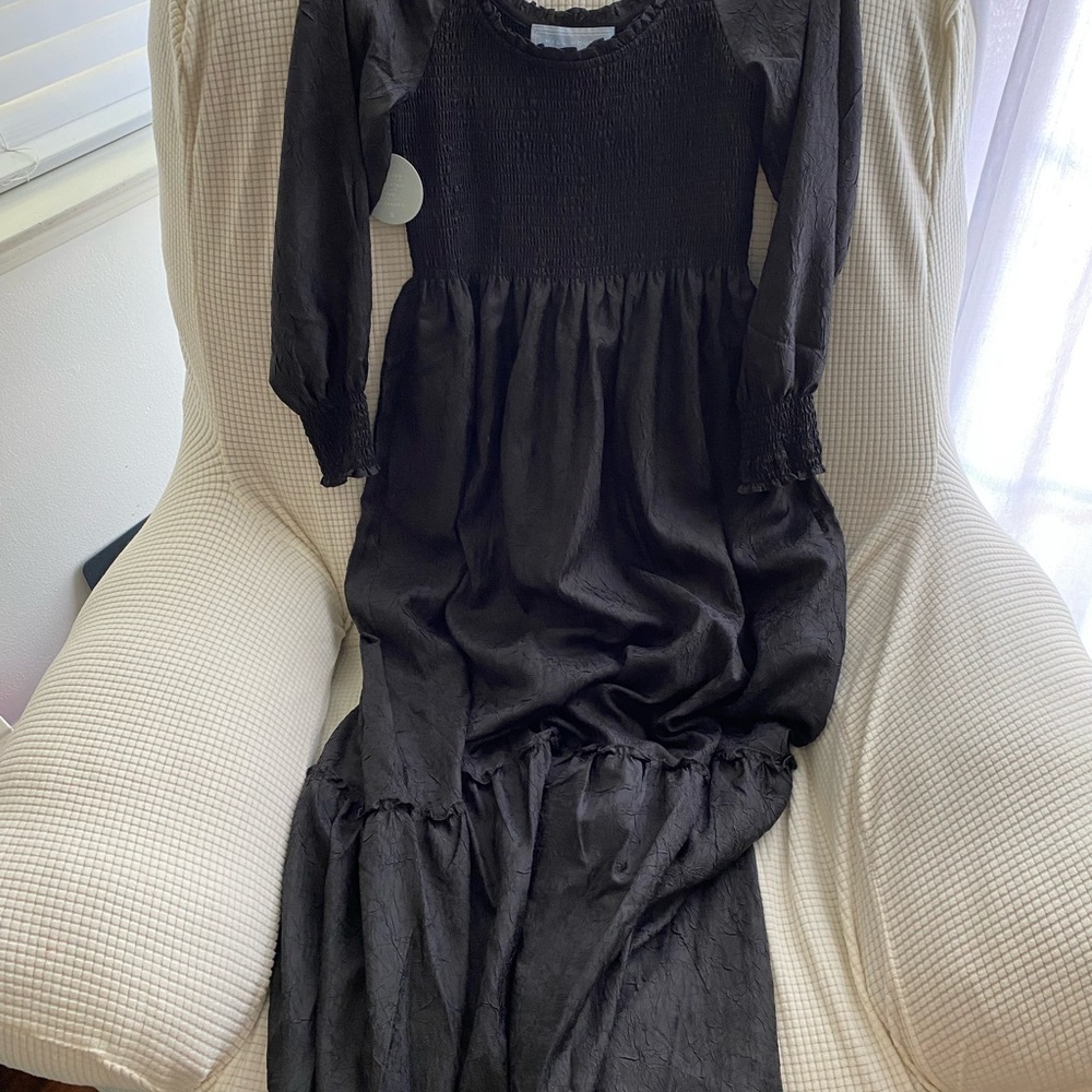Hill House Black Long Sleeve Dress